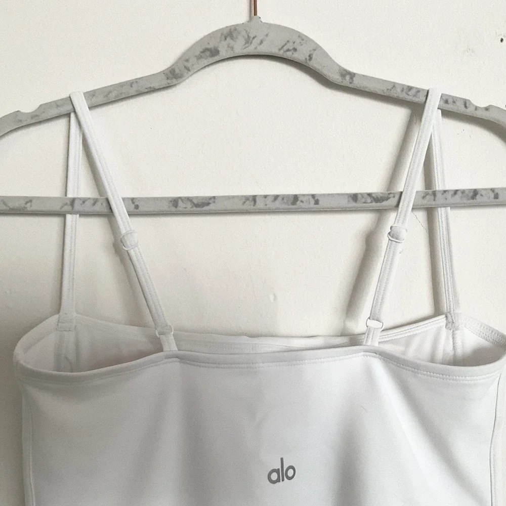 Alo Yoga Airbrush Streamlined Dress White/White M